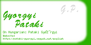 gyorgyi pataki business card